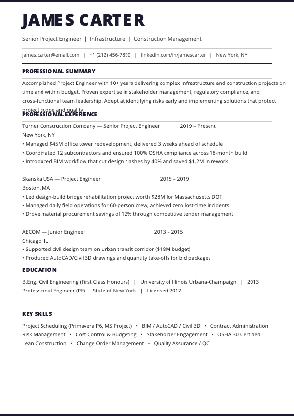 Resume CV template 3