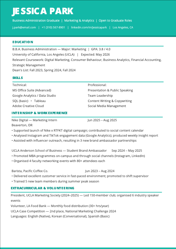 Resume CV template 6